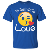 Teacher emoji Shirt Valentine Day To Teach Is To Love School_Black