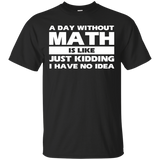 A Day Without Math Is Like Just Kidding I Have Idea T-shirt_black=