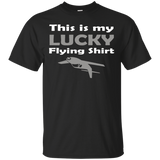 This Is My Lucky Flying Shirt Funny Pilot Airplane Joke_Black