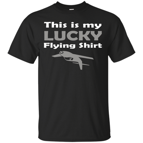 This Is My Lucky Flying Shirt Funny Pilot Airplane Joke_Black