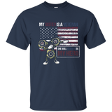 Dab Fidget Spinner Camo Veteran Sister Shirt_navy