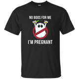 No Boos For Me I'm Pregnant T-Shirt Halloween Maternity_Black