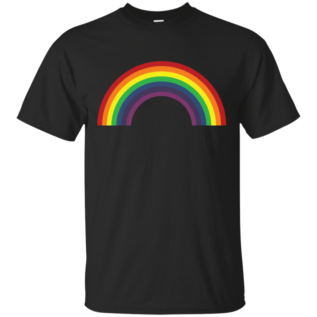 Rainbow Shirt ~ Plain 80s Inspired Graphic Tee_Black