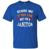 Scare Me If You Can But I'm A Janitor Halloween T-Shirt_Black