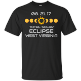 WEST VIRGINIA Solar Eclipse Souvenir Gift T Shirt_Black