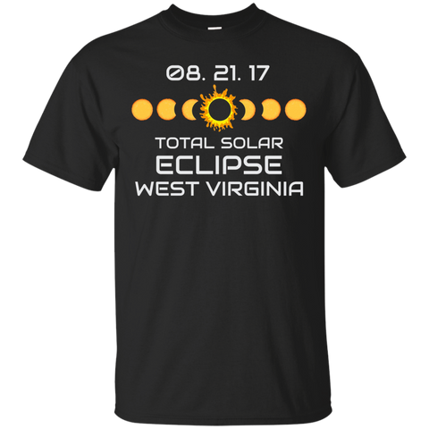 WEST VIRGINIA Solar Eclipse Souvenir Gift T Shirt_Black