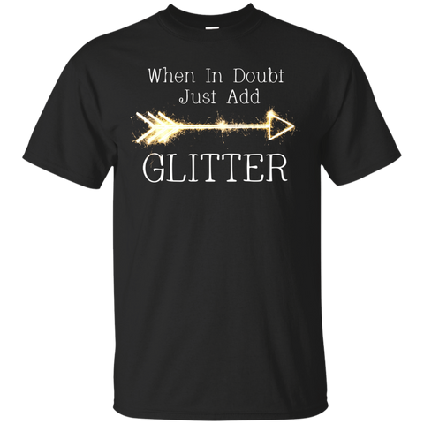 When In Doubt, Just Add Glitter Tee Shirt_Black