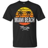 Miami Beach Florida Vintage T Shirt Retro Beach Style_Black