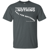 Those Who Stand for Nothing Alexander Hamilton Quote T Shirt_Black