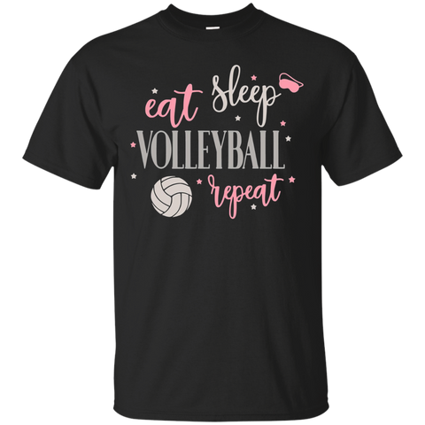 Volleyball Team Spirit Setter Spike Practice T-Shirt_Black