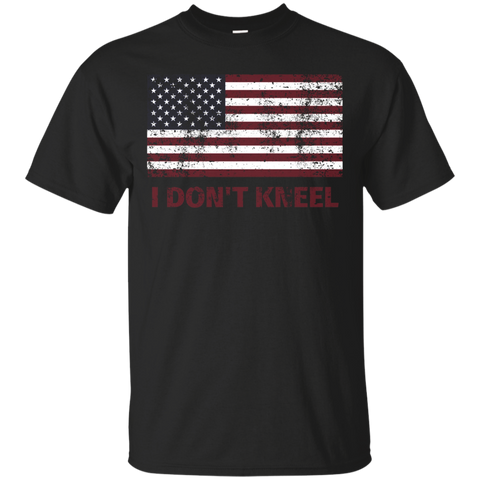 I Don't Kneel American Flag Patriotic Usa T-shirt Vintage_black