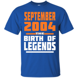 September 2004 13 Years Old Birthday Gift T-Shirt Made in_Black