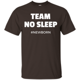 Team No Sleep #Newborn - Funny T-Shirt for New Mom and Dad_Black