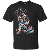 Saint Bernard T shirt - Saint Bernard Geometric Shirts_Black