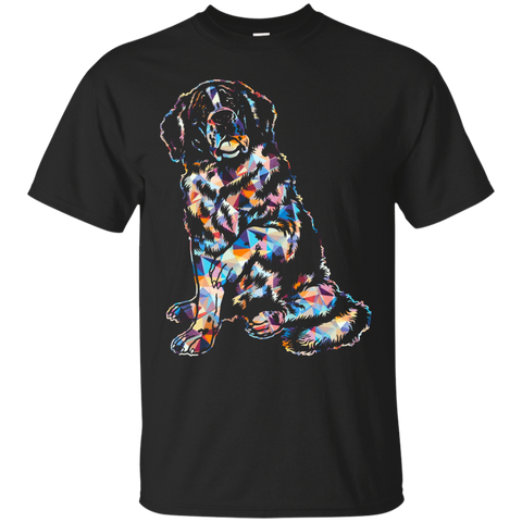 Saint Bernard T shirt - Saint Bernard Geometric Shirts_Black
