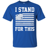 I Stand For This - I Don't Kneel American Flag Shirt_black