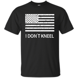 I Don't Kneel - American Patriot - National Anthem T-shirt_black=