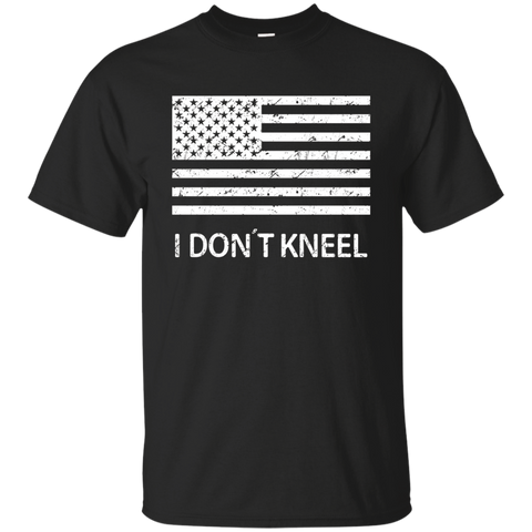 I Don't Kneel - American Patriot - National Anthem T-shirt_black=