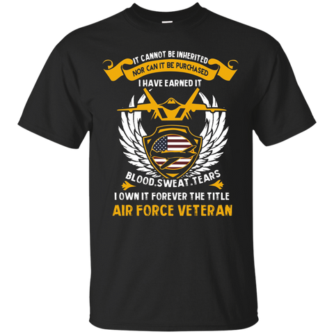 Air Force Veteran T-shirt. Legend T-shirt For Veteran_black