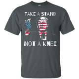 Take A Stand Not A Knee Trump National Anthem T-shirt_black=