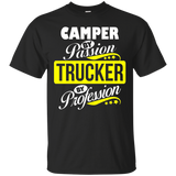 Camper By Passion Trucker By Profession T Shirt_black