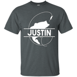 Justin Fishing Name Pocket T-shirt First Name Monogram_black=