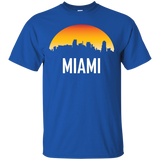 Miami Florida Sunset Skyline Silhouette T-Shirt_Black