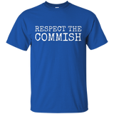 Respect the Commish Fantasy Football Commissioner T-Shirts_Black