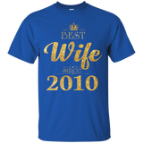 Womens Best Wife Since 2010 - T-Shirt 7 year Anniversary_Black