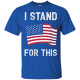 I Stand For This - I Don't Kneel American Flag Tee_black