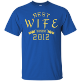 Womens Best Wife Since 2012 - 5 Years Anniversary Gift Shirt_Black