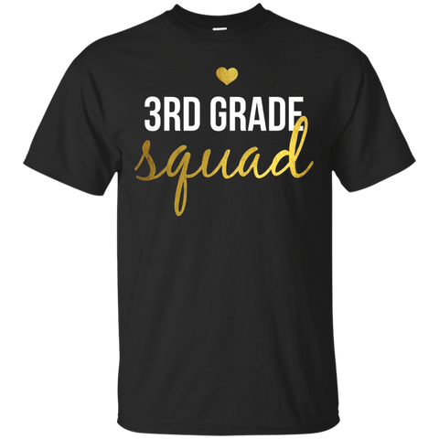 Third Grade Squad Shirt for 3rd Graders & 3rd Grade Teachers_Black