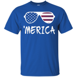 Merica Sunglasses T-Shirt Patriotic Fourth of July Gift_Black