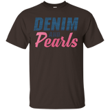 Denim & Pearls Casual Fashionista T-shirt_black