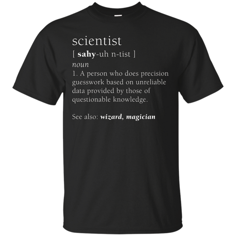 Scientist Definition Shirt, Funny Cute Science Nerd Gift_Black