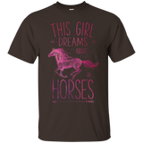 This Girl Dreams About Horses T Shirt I Love Horse Riding_Black