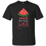 Sweet As You Like - Funny, Melon Fruit, Watermelon T Shirt_Black