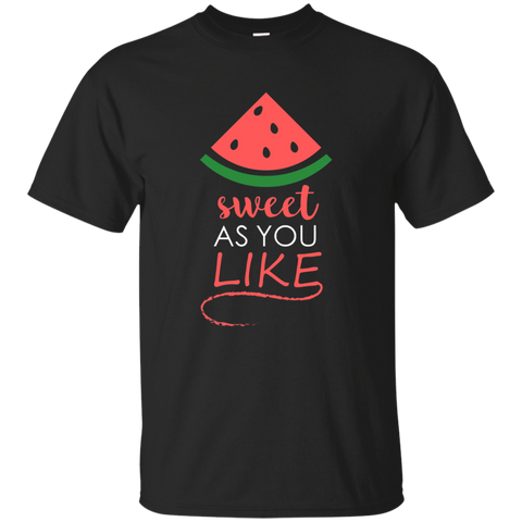 Sweet As You Like - Funny, Melon Fruit, Watermelon T Shirt_Black