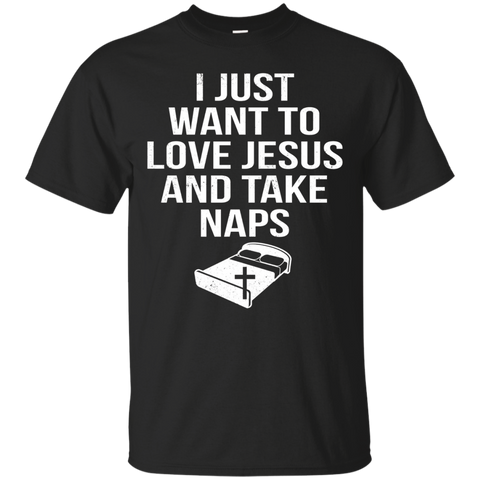 Love Jesus And Take Naps Sleep Lover Christian Religion T_black=