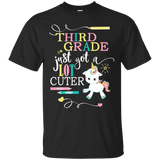 Third Grade School T-Shirt- Got A Lot Cuter With Unicorn_Black