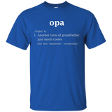 Opa Definition Funny Gift For GrandFather T Shirt_Black