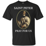 St. Peter T-shirt Catholic Pope Saint Tee Papal Christian_black=