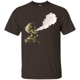 Skeleton blowing major vape cloud shirt_Black