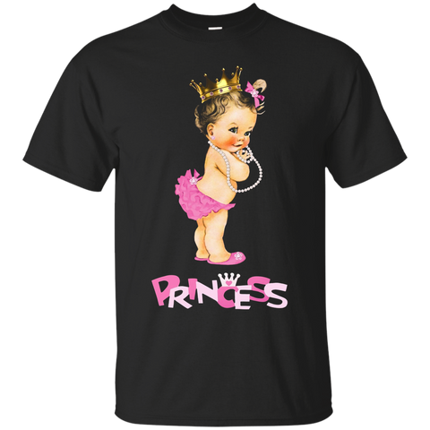 Cute Vintage Princess Team Girl Baby Gender Reveal T-shirt_black