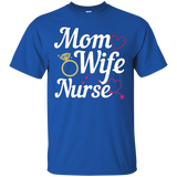 Women's Mom Wife Nurse Funny T-shirt_Black