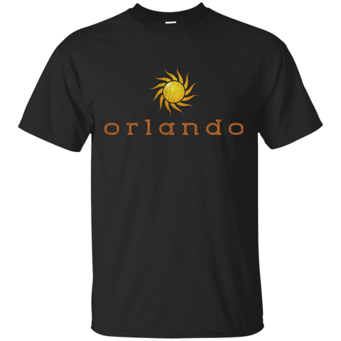 Vintage Orlando Florida Sunshine Distressed T-Shirt_Black