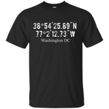 Washington DC Coordinates Shirt, D.C. Capitol Travel T-Shirt_Black