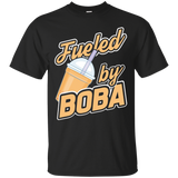 Cute Funny Fueled By Boba Bubble Tea T-shirt_black