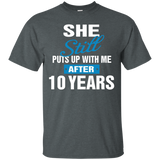 Mens 10 Years Anniversary Shirt - Funny Anniversary Gift For Him_black=