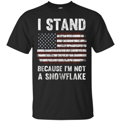 I Stand Because I'm Not A Snowflake Distressed T-shirt_black